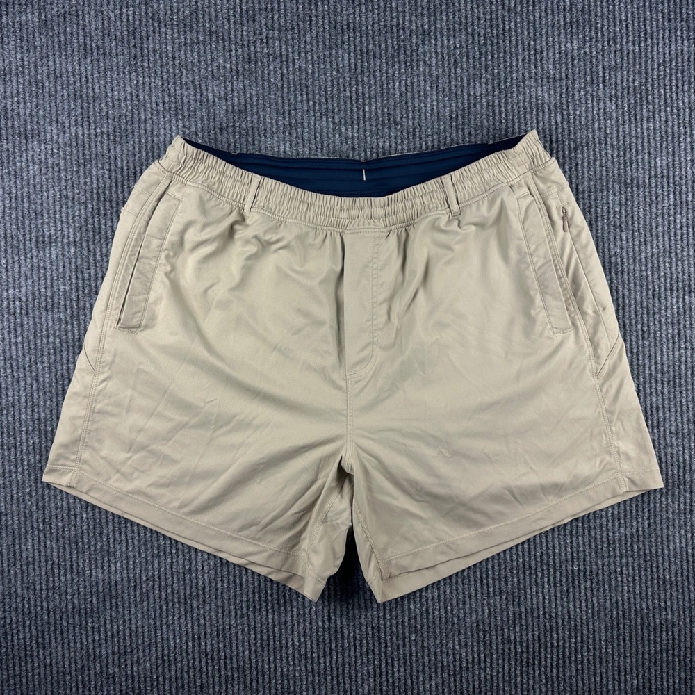 Birddogs Boom Shorts Mens XXL Khaki Tan Built-in Liner 6 Inch Inseam Gym Casual